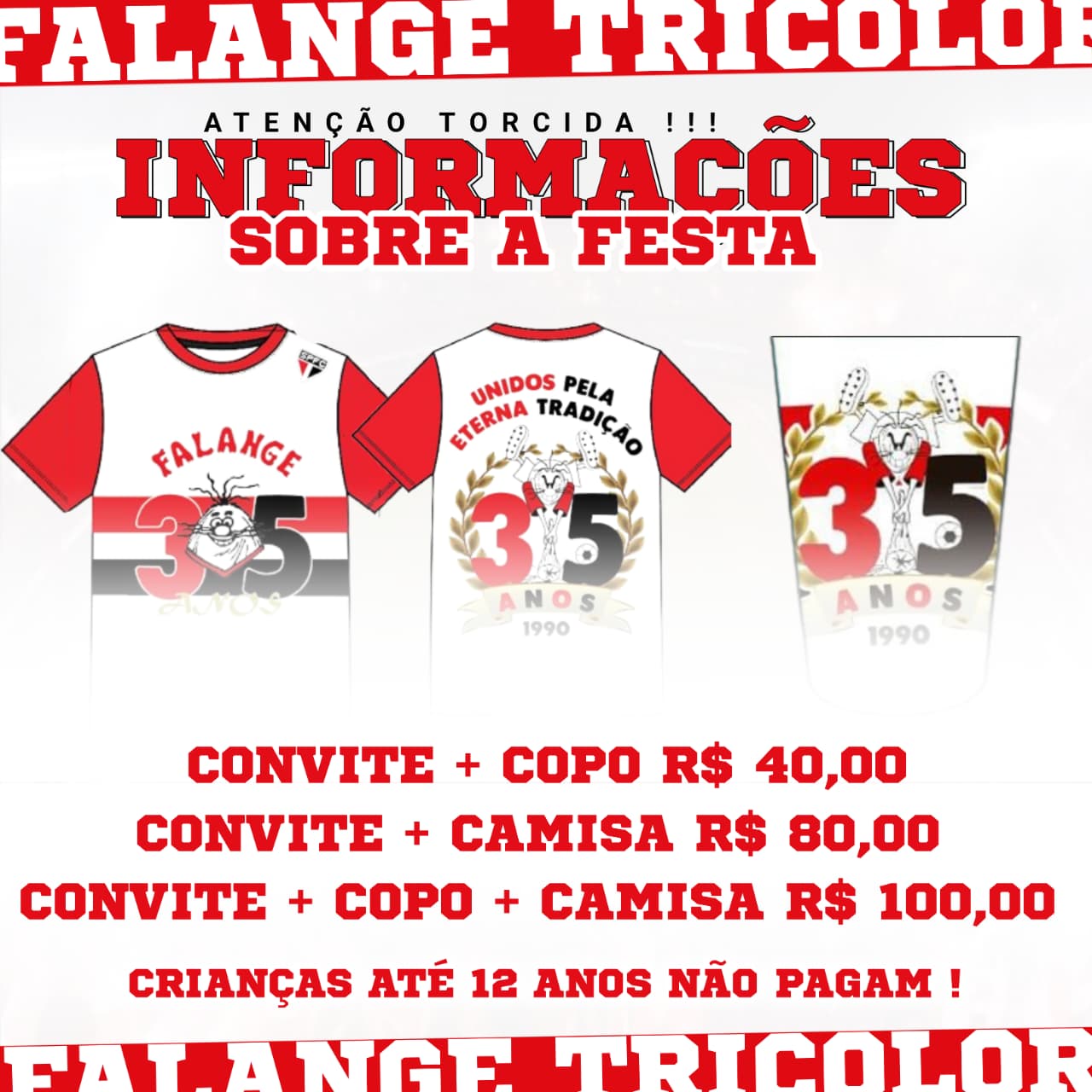 Convite Festa de 35 Anos - Unidos pela eterna Tradição